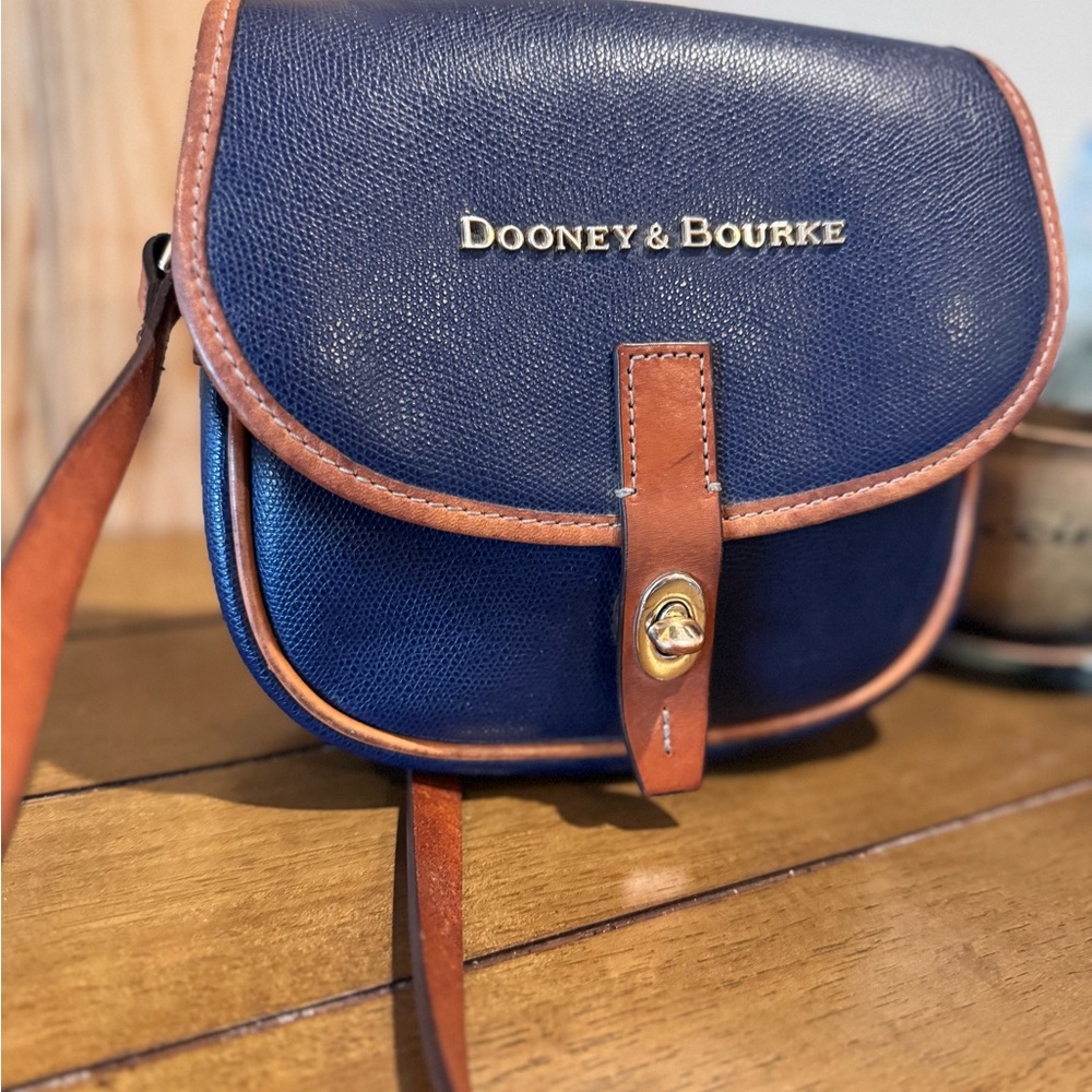 Dooney & Bourke Blue and Brown Crossbody Bag